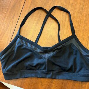 Alo black racerback bra size large